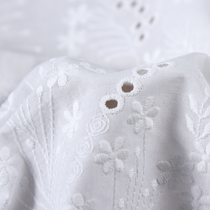 Embroidered Fabric Dress 100% Cotton for Women's Wear Wholesale Suppli 5